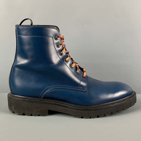 Paul Smith | Shoes | Paul Smith Blue Leather Lace Up Boots | Poshmark